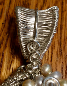 Cone Snail Woven into Fine Silver