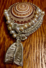 Load image into Gallery viewer, Cone Snail Woven into Fine Silver
