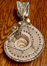 Load image into Gallery viewer, Cone Snail Woven into Fine Silver