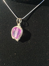 Load image into Gallery viewer, Natural Amethyst Bead Woven in Fine Silver