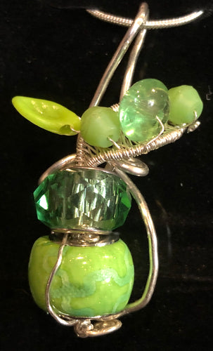 Green Apple with Fine Silver