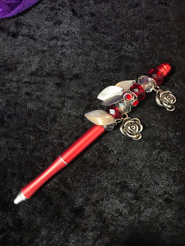 Red Roses Garden Beaded Stylus