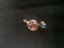 Load image into Gallery viewer, Moody Sparkly Concho Wire Wrap Pendant