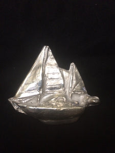 Fine Silver Boat Pendant - CUSTOM ORDER