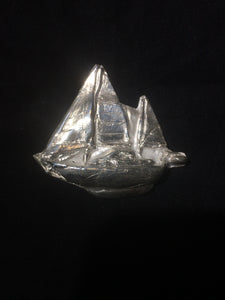 Fine Silver Boat Pendant - CUSTOM ORDER