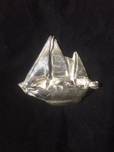 Fine Silver Boat Pendant - CUSTOM ORDER