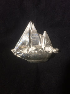 Fine Silver Boat Pendant - CUSTOM ORDER