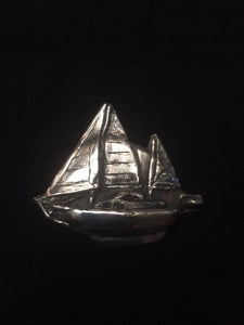 Fine Silver Boat Pendant - CUSTOM ORDER