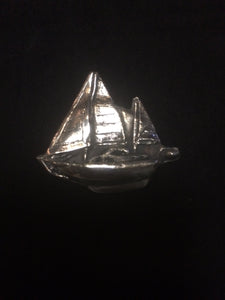 Fine Silver Boat Pendant - CUSTOM ORDER