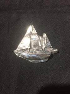 Fine Silver Boat Pendant - CUSTOM ORDER