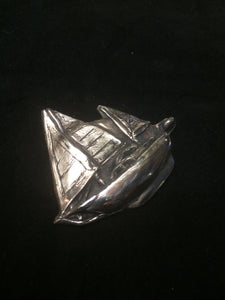 Fine Silver Boat Pendant - CUSTOM ORDER