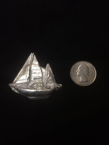 Fine Silver Boat Pendant - CUSTOM ORDER