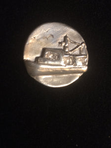 Fine Silver Boat Pendant - CUSTOM ORDER