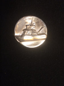 Fine Silver Boat Pendant - CUSTOM ORDER