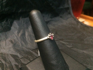 Natural Rhodolite Sterling Silver Ring