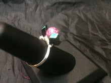 Load image into Gallery viewer, Ceramic and Hematite Sterling Silver Wire Wrap Ring