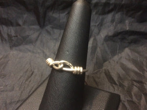 Linked Infinity Sterling Silver Wire Wrap Ring