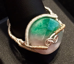 Watermelon Tourmaline in Fine Silver and Vermeil