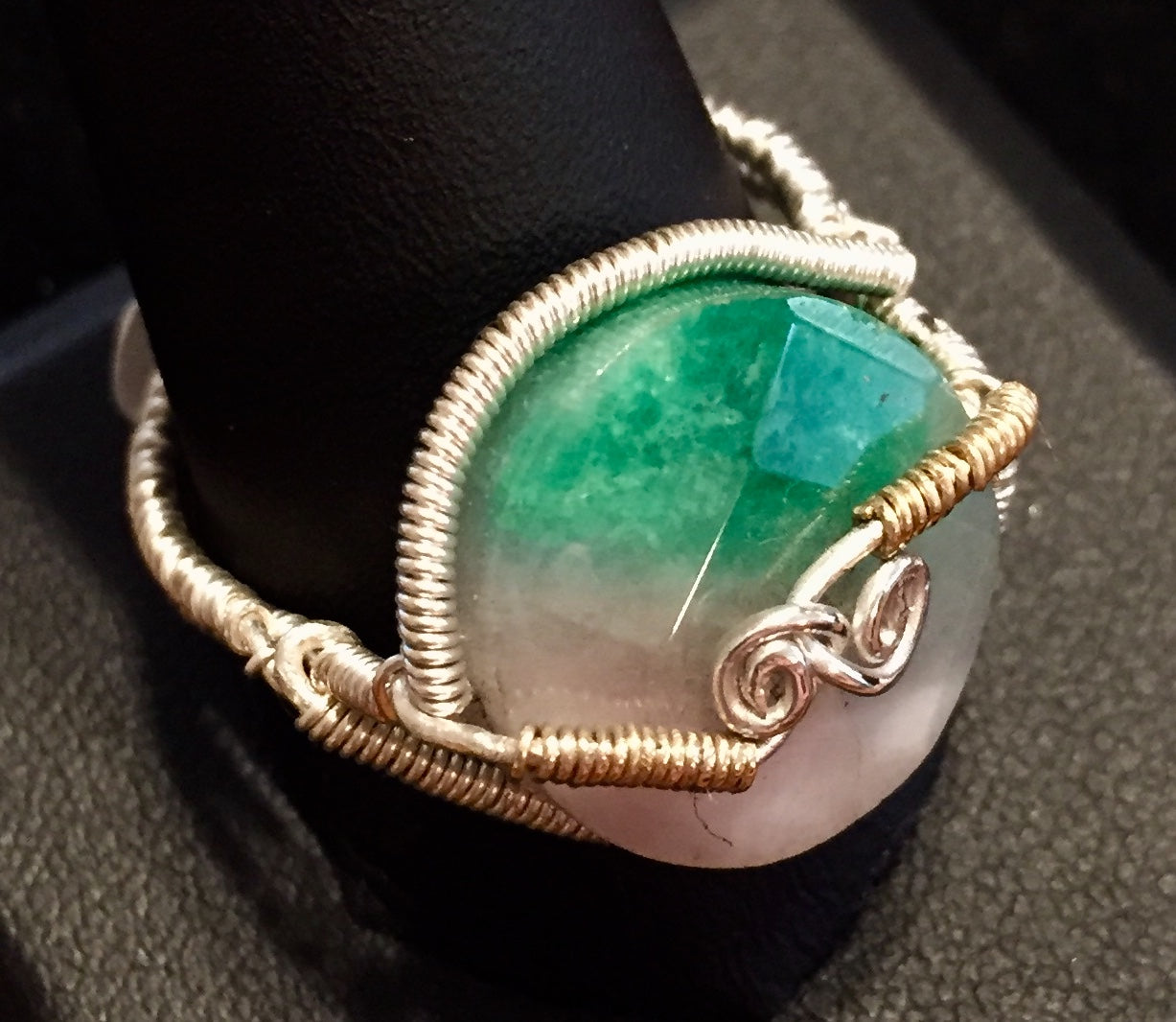 Watermelon Tourmaline in Fine Silver and Vermeil