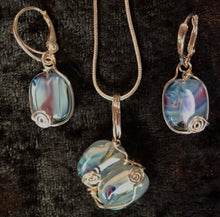 Load image into Gallery viewer, Ocean Waves Fine Silver Necklace and Earrings Set