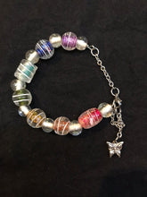 Load image into Gallery viewer, Rainbow Glass Bead Stainless Steel Bracelet I
