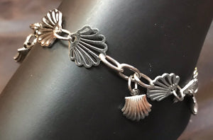 Scallop Pairs Stainless Steel Anklet