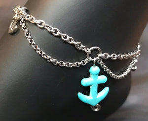 Anchor Swag Stainless Steel Anklet