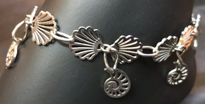 Scallops and Nautili Stainless Steel Anklet