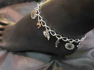 Scallops and Scallops Stainless Steel Anklet