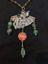 Load image into Gallery viewer, Dragon and Fan Necklace