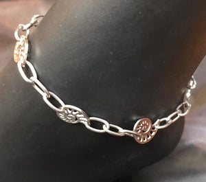 All Your Nautili in a Row Stainless Steel Anklet