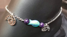Load image into Gallery viewer, Green Fish and Imperial Jasper Stainless Steel Anklet