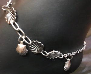 Scallop Pairs Stainless Steel Anklet