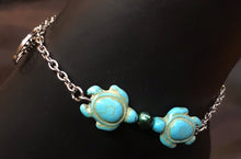 Load image into Gallery viewer, Kissing Sea Turtles Stainless Steel Anklet